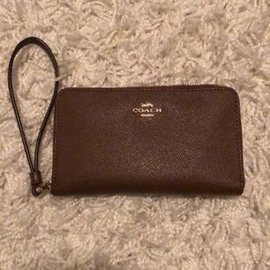 Coach Medium Brown Wristlet